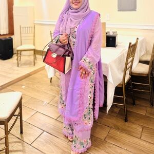 Pakistani georgette 3 piece party wear kurta